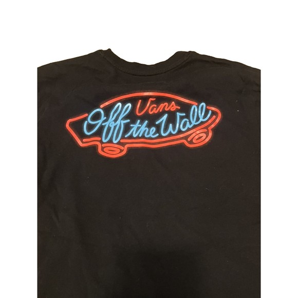 Vans Off The Wall‎ XS Tee Shirt. Pocket Front And Back Logo Black - Picture 1 of 5